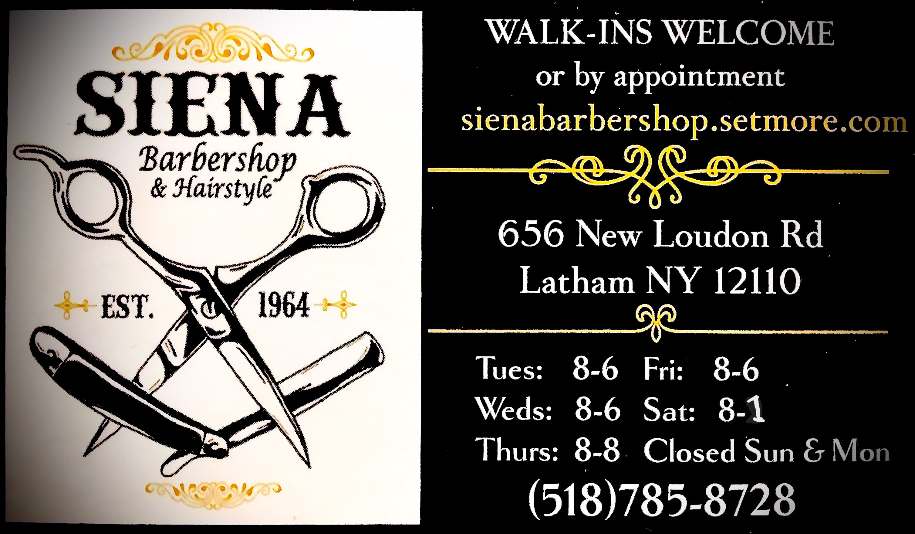 Siena Barbershop Business Card